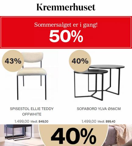 Kremmerhuset-katalog i Trondheim | Sommersalget 50%! | 22.6.2022 - 5.7.2022