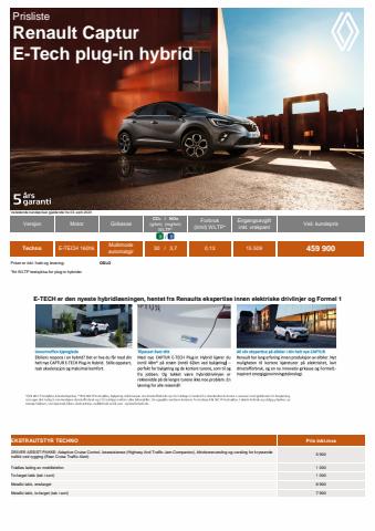 Renault-katalog | Prisliste Captur Techno PHEV | 6.4.2023 - 6.7.2023