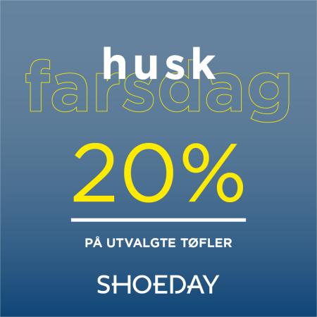 Tilbud fra Klær, sko og tilbehør | -20% rabatt på utvalgte tøfler! de Shoeday | 14.11.2022 - 28.11.2022