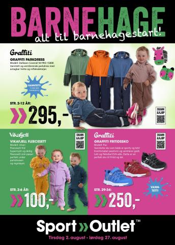 Sport Outlet-katalog | Barnehage, alt til barnehagestart! | 2.8.2022 - 27.8.2022
