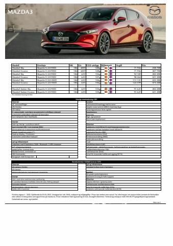 Mazda-katalog | Prisliste Mazda 3 | 4.2.2022 - 20.1.2023