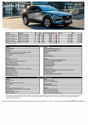 Mazda-katalog | Prisliste Mazda CX-30 | 4.2.2022 - 20.1.2023