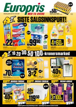 Tilbud fra Supermarkeder i Europris-brosjyren ( 2 dager igjen)
