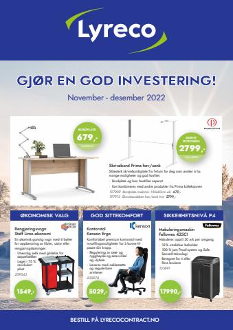 Lyreco-katalog i Bergen | Gjør En God Investering! | 8.11.2022 - 31.12.2022