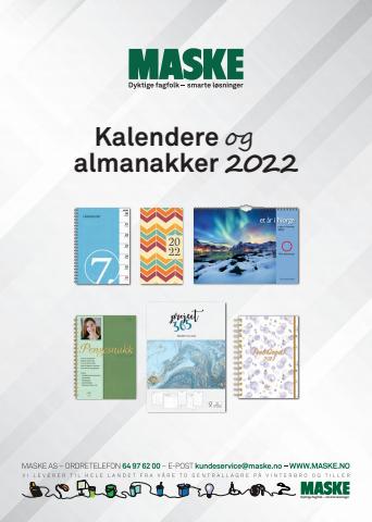 Maske-katalog | Maske Almanakker Og Kalendere 2022 | 1.3.2022 - 31.12.2022