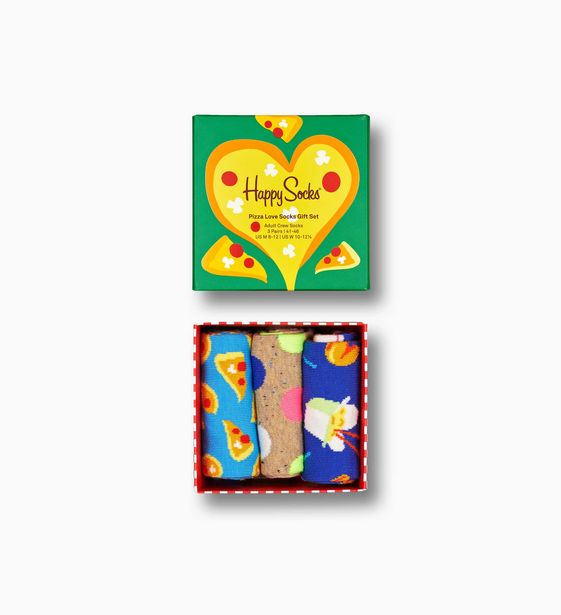 Tilbud: Pizza Love Socks Gift Set 3-Pack kr 279,2
