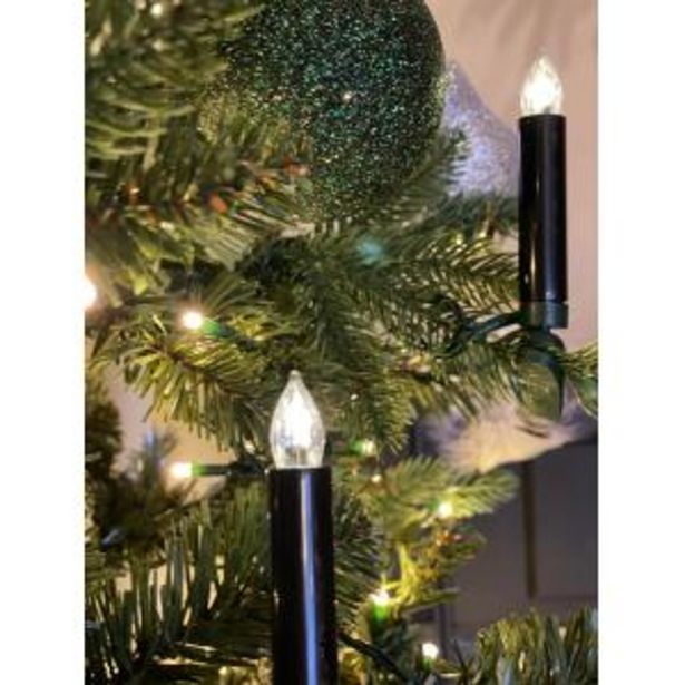 Tilbud: Juletrebelysning 16 lys LED m/fjernkontroll Sort 10 cm kr 499