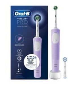 Tilbud: Oral-B - Vitality Pro Lilac - Electric Toothbrush ( Extra Refill Included ) kr 349 på Coolshop