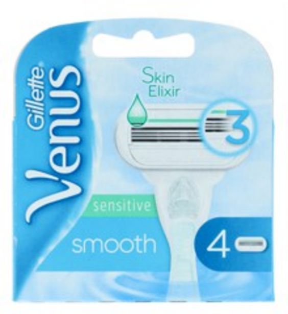 Tilbud: Gillette - Venus Smooth Sensitive Blades 4-Pack kr 139