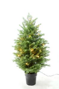 Tilbud: Kunstig juniperus med lys kr 699,3 på Plantasjen