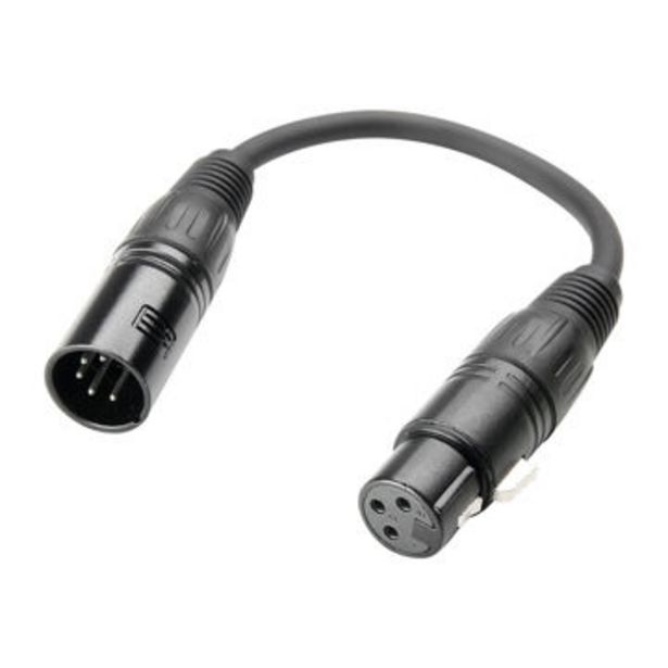 Tilbud: Adam Hall Cables K3 DGF 0020 - DMX Adapter XLR 5-pin - XLR 3-pin 0.2 m kr 89 på 4sound