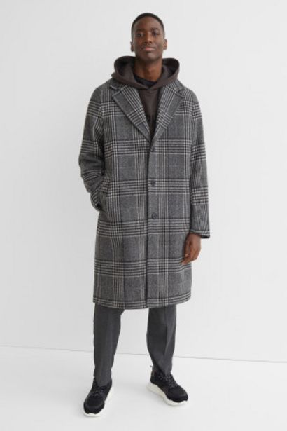 Tilbud: Oversized frakk i ullmiks kr 499 på H&M