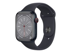 Tilbud: Apple Watch 8 aluminium Sport Band 45mm, midnatt kr 5280 på Telenor