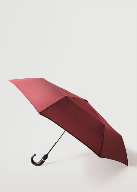 Tilbud: Ensfarget sammenleggbar paraply kr 199 på Mango