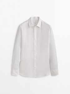 Tilbud: Slim-Fit Skjorte I 100 % Lin kr 629 på Massimo Dutti