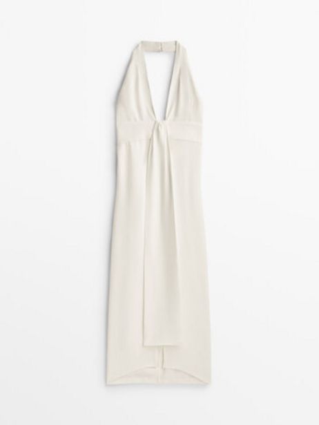Tilbud: White Halter Dress - Studio kr 2299 på Massimo Dutti