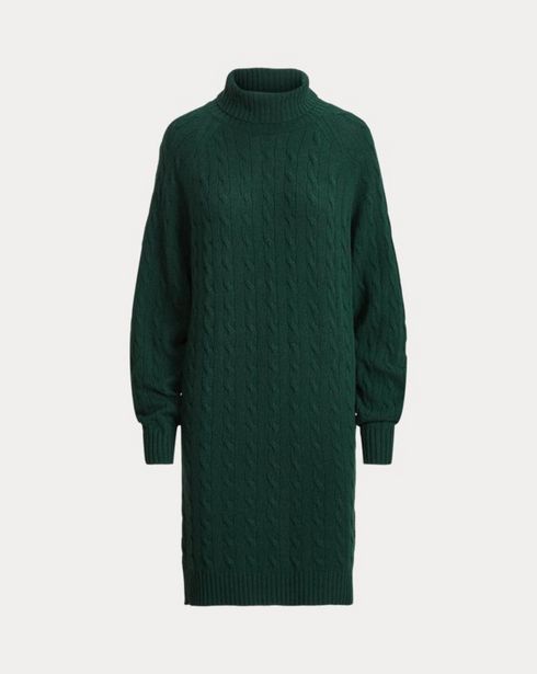 Tilbud: Wool-Cashmere Roll Neck Jumper Dress kr 4099 på Ralph Lauren
