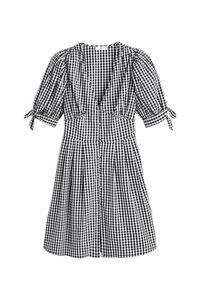 Tilbud: Kort, smårutete kjole med knapping kr 359 på La Redoute