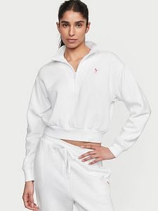 Tilbud: Cotton Fleece Half-Zip Mock-Neck kr 335,49 på Victoria's Secret