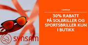 Tilbud fra Synsam | Solbriller 30% rabatt! | 30.6.2022 - 17.7.2022