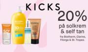 Tilbud fra Kicks | 20% på solkrem & self tan! | 18.5.2023 - 31.5.2023