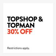 Tilbud: Topshop & Topman 30% Off 